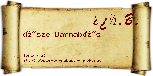 Ősze Barnabás névjegykártya